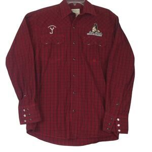 Ropers Western Shirt Mens‎ Small Pearl Snaps Jake Clark's Mule Days Long Sleeve